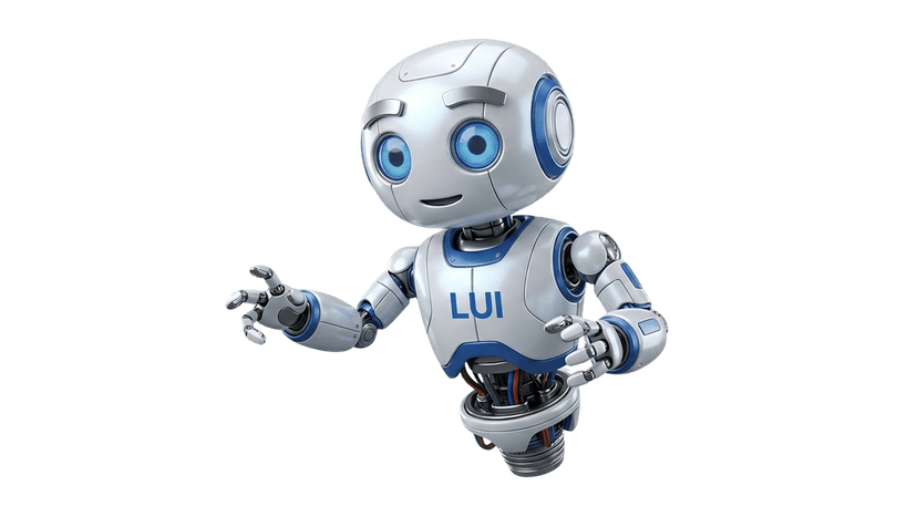 Mascote Lui Escolhendo Serviço